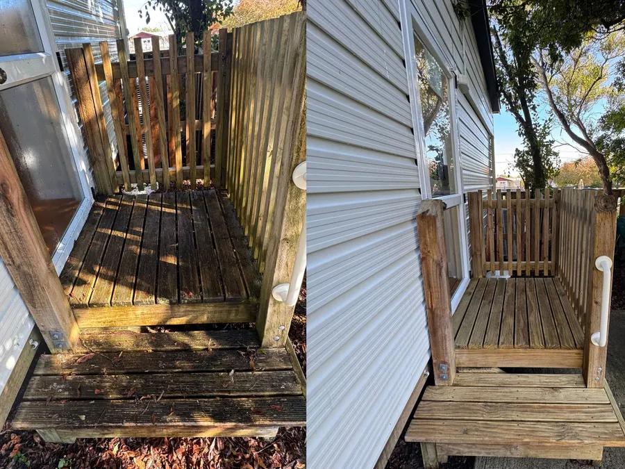 A timber deck in Nelson after cleaning