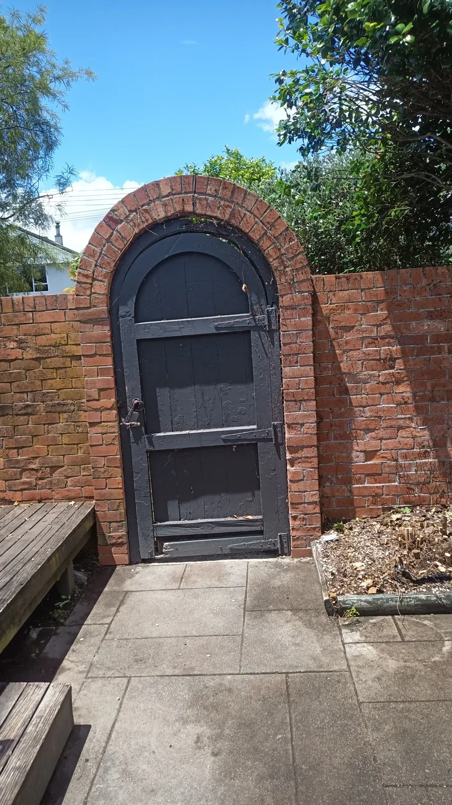An old brick wall in Brightwater after cleaning